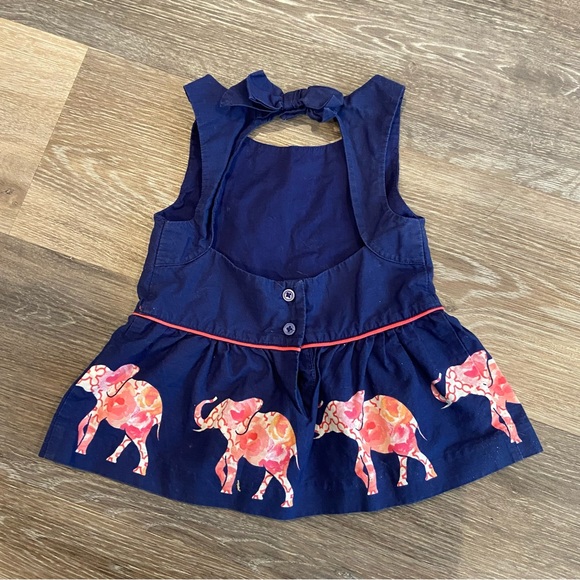 JANIE AND JACK Elephant Peplum Top Sleeveless 2T - Picture 6 of 6